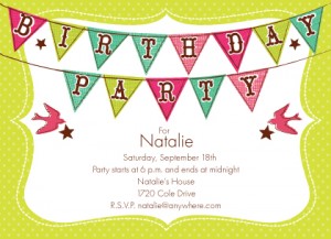 birthday party invitation