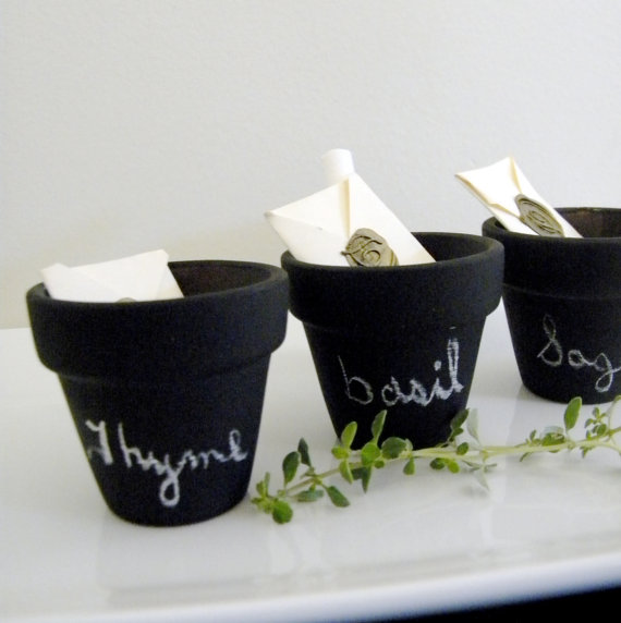 DIY Herb Seeds as Place Cards If you choose to use tented place cards to