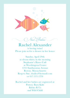 twin baby shower invitation