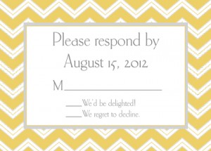 wedding response cards