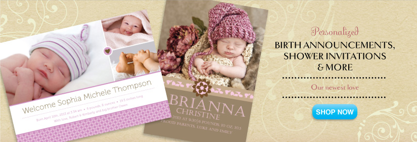 shop baby invitations