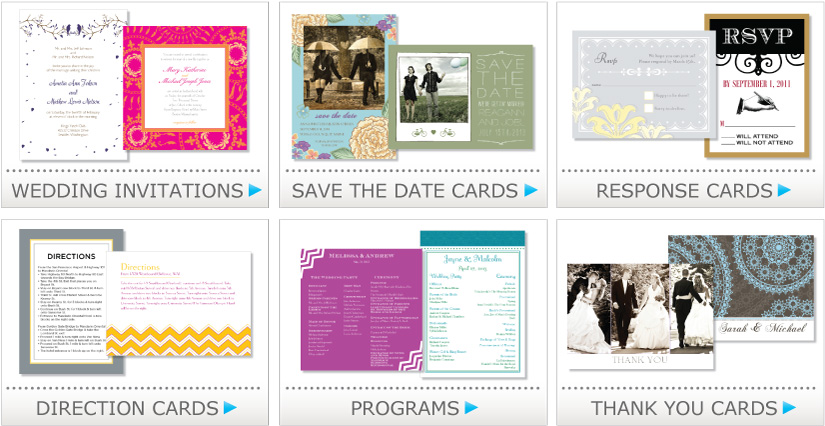 Shop for coordinating Save The Dates, Shower Invitations, Wedding Invitations, Programs, Menus and more