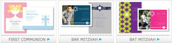 first communion cards, bar mitzvah, bat mitzvah cards